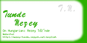 tunde mezey business card